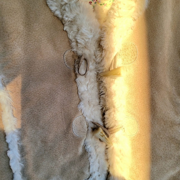 Vintage penny lane genuine suede faux shearling vest size Medium large - Picture 3 of 4